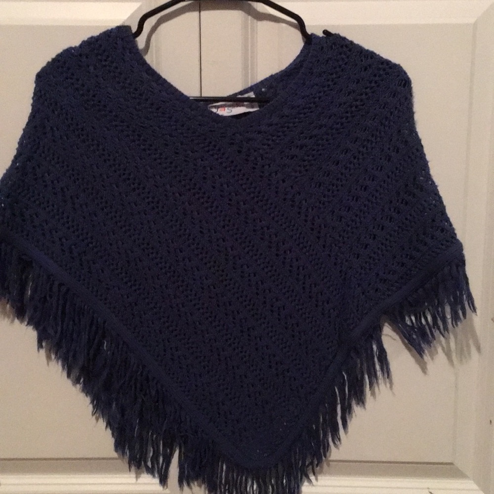 Blue poncho